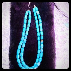 Genuine Turquoise double row necklace